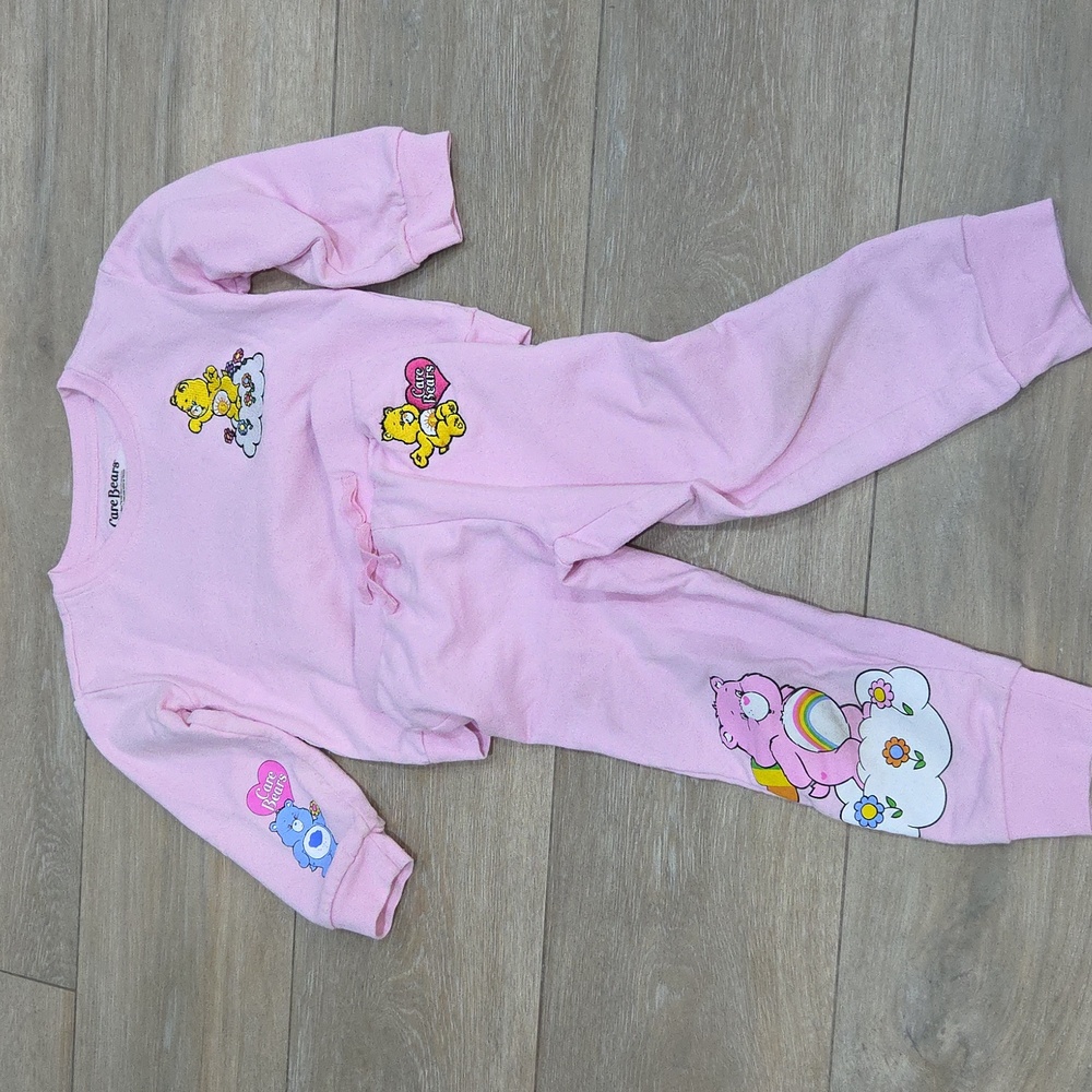 Care Bears Pink Pajama Set with Colorful Graphics